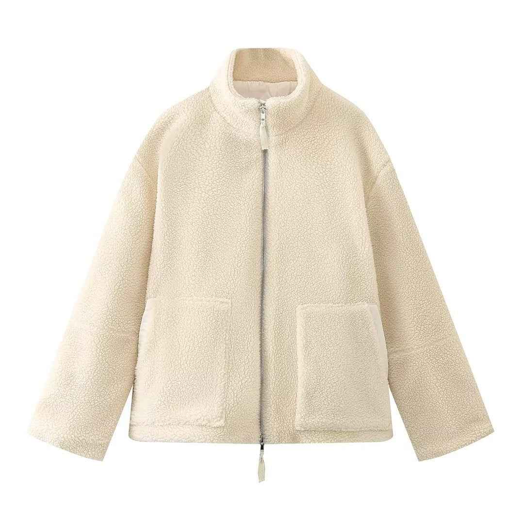 Raffaella | Chaqueta Teddy con Doble Cremallera, Acogedora