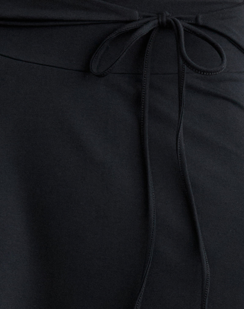 Anaís | Falda Midi con Lazada en la Cintura y Bajo Asimétrico, Elegante