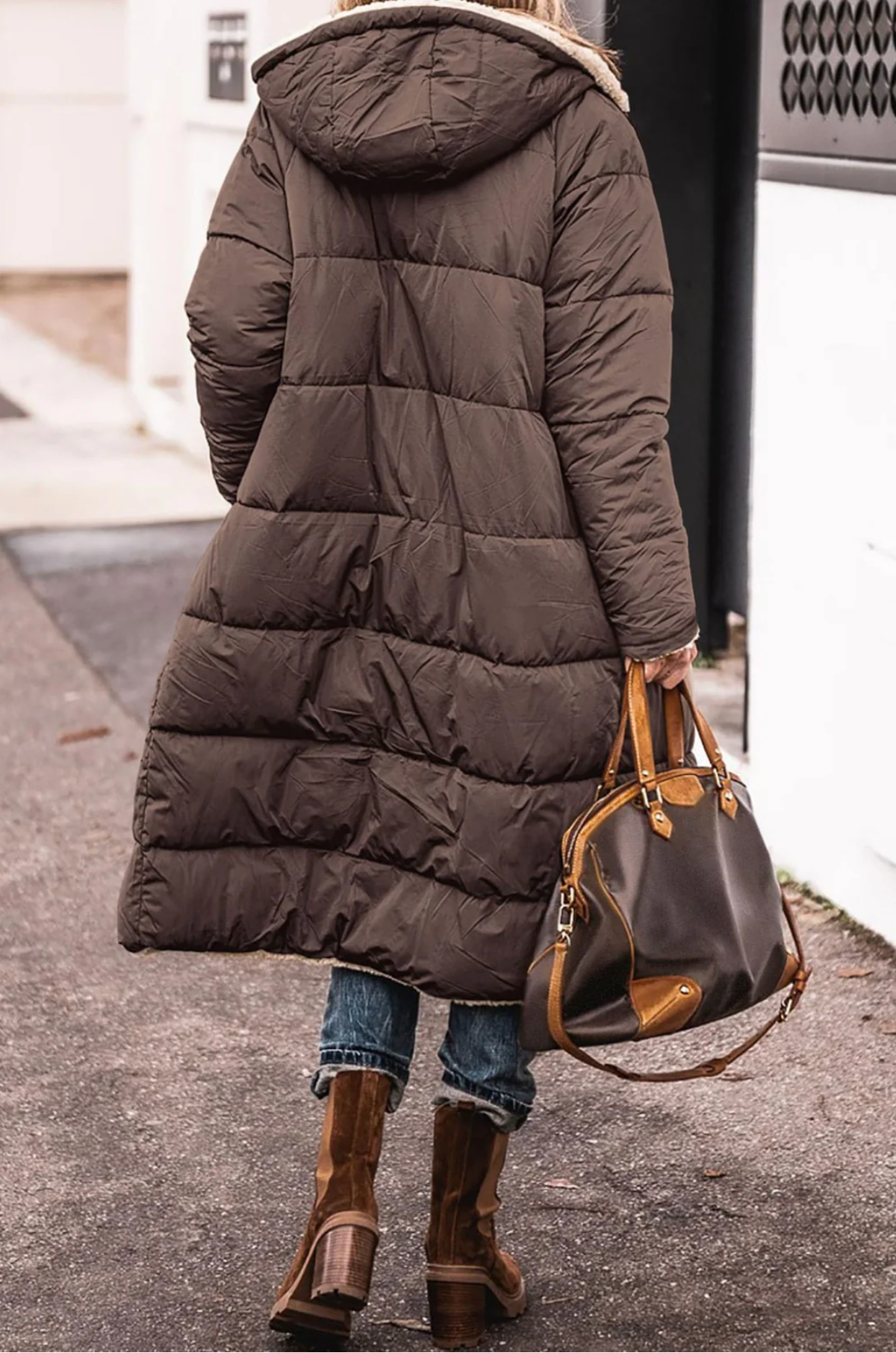 Margot | Capa Acolchada Reversible con Forro Sherpa, Calentita