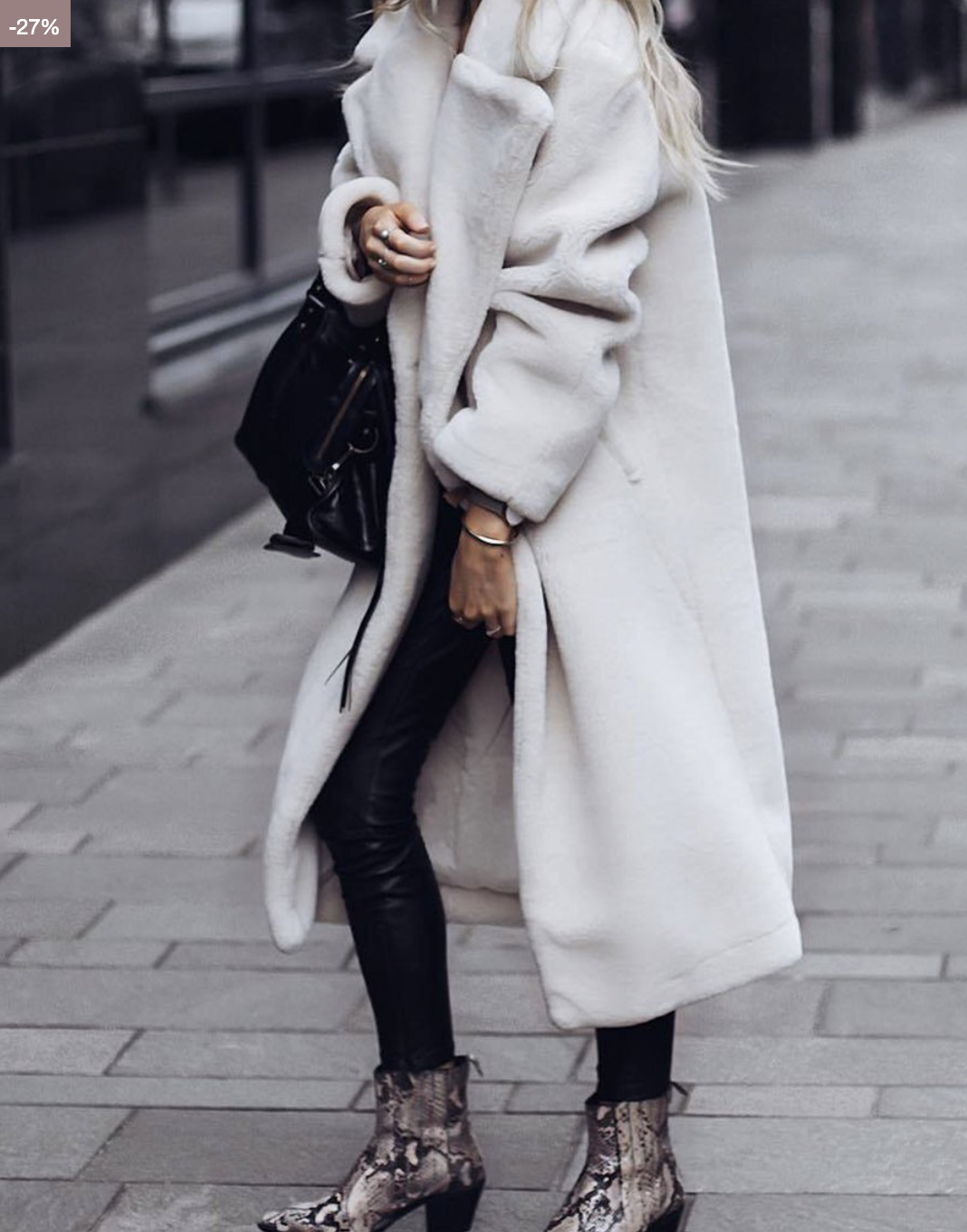 Minerva | Abrigo Teddy Largo Cruzado Oversize, Acogedor