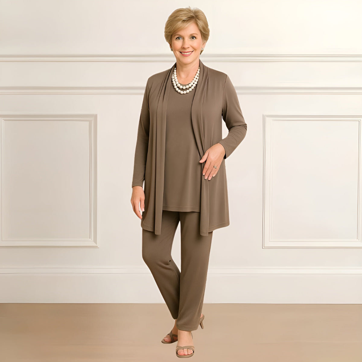 Corina | Conjunto de Cárdigan y Pantalón, Favorecedor