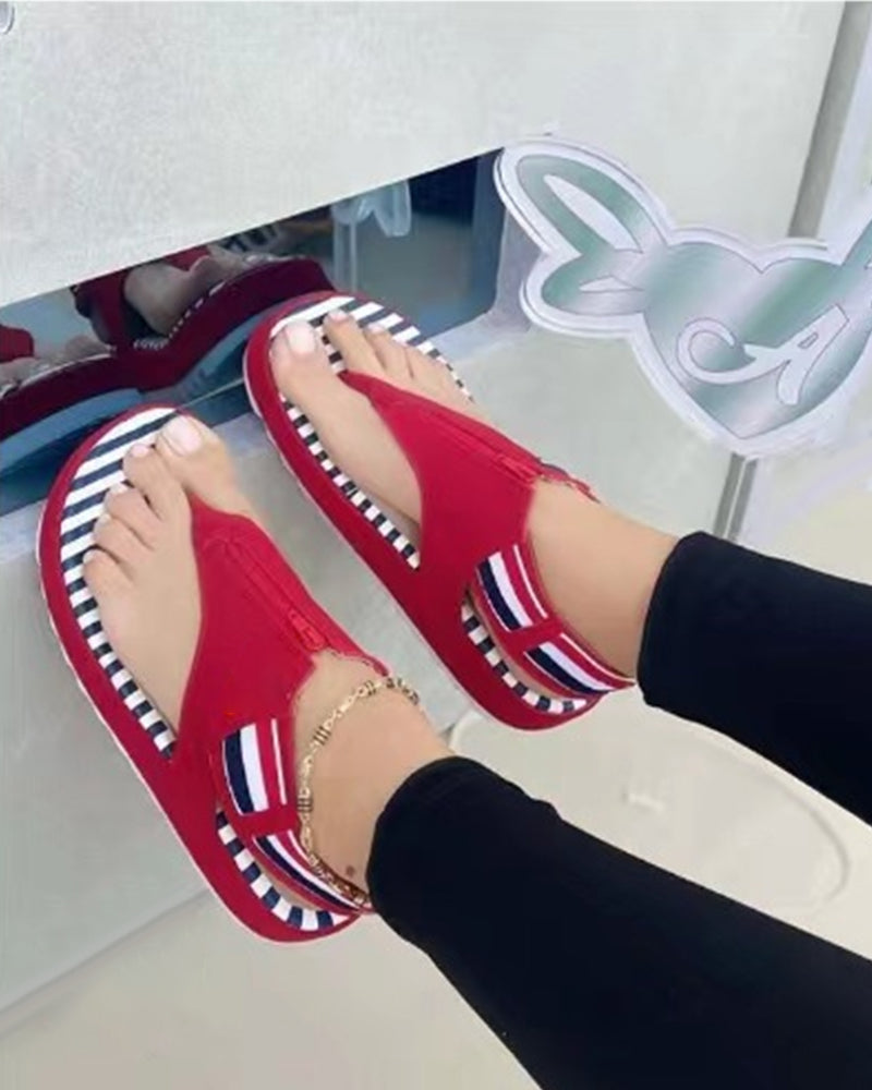 Sandalias de Plataforma con Cremallera