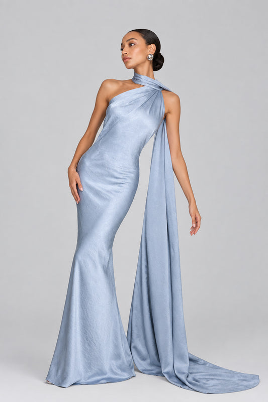 Isabella-Vestido Azul Claro