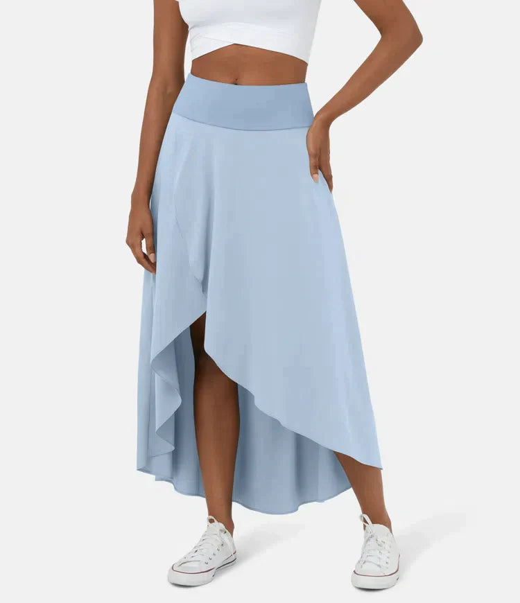 Amelie | Falda Midi Asimétrica de Tiro Alto, Elegante