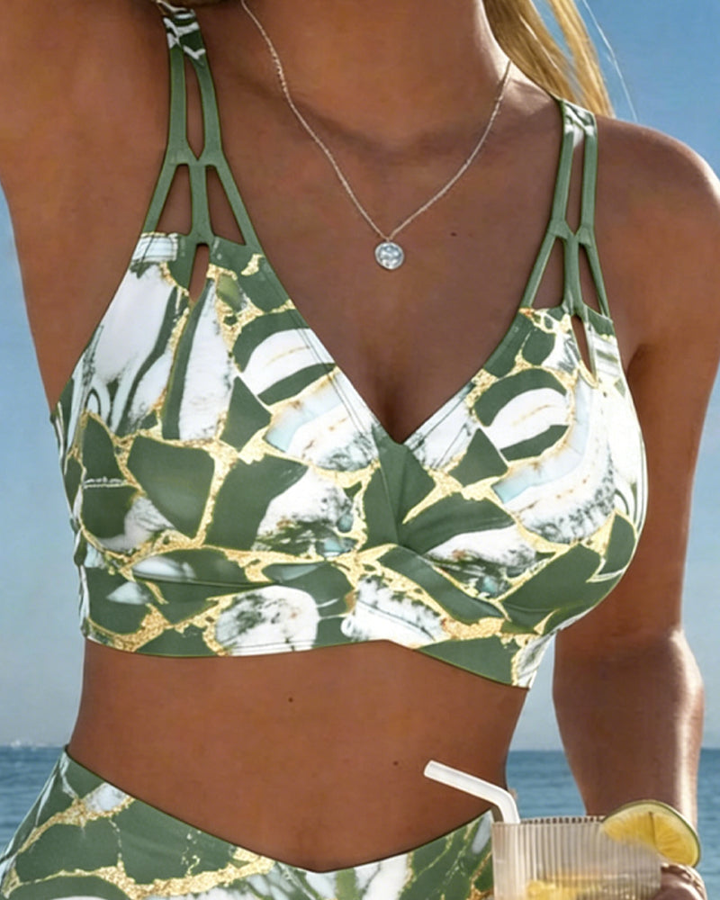 Carola | Bikini con Tirantes y Corte de Diseño, Detalle Original