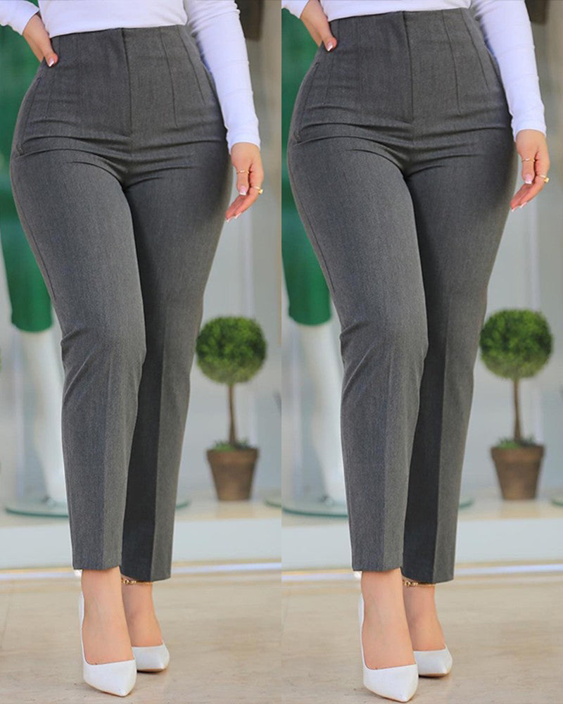 Pantalón Tobillero Casual con Bolsillos