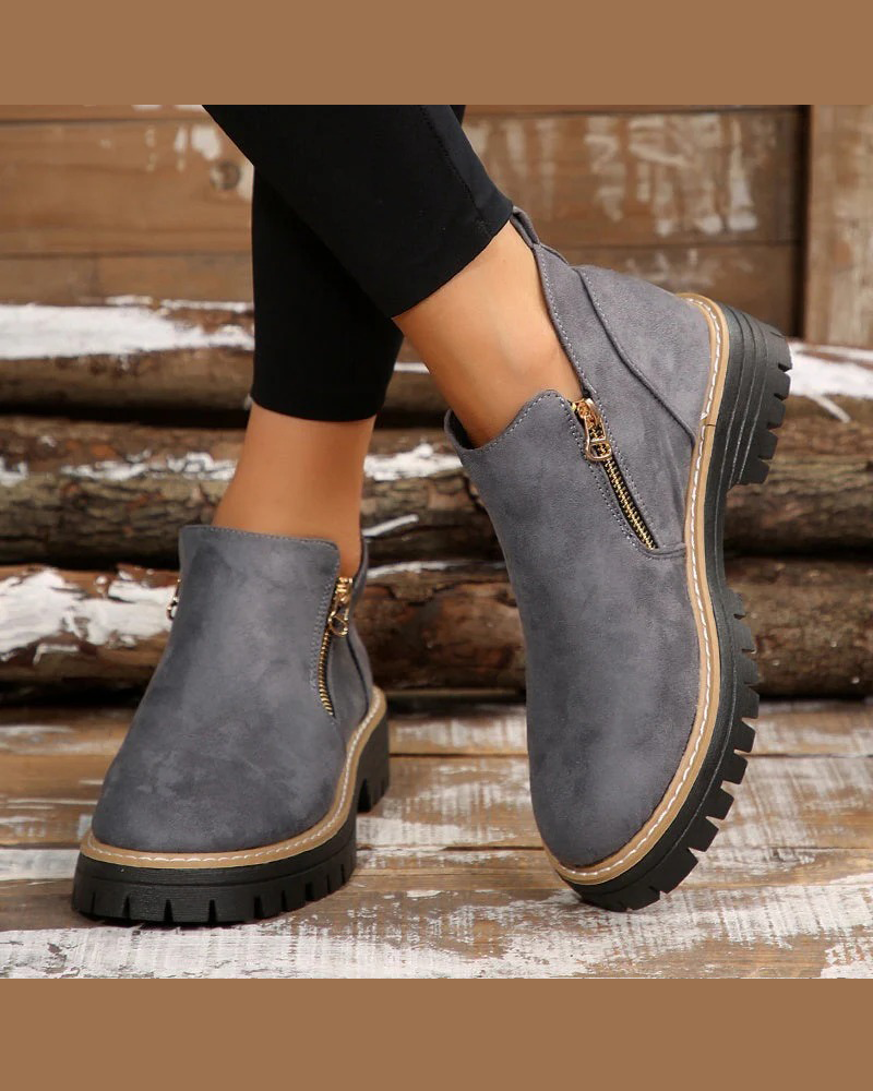 Botas de Invierno con Cremallera Lateral