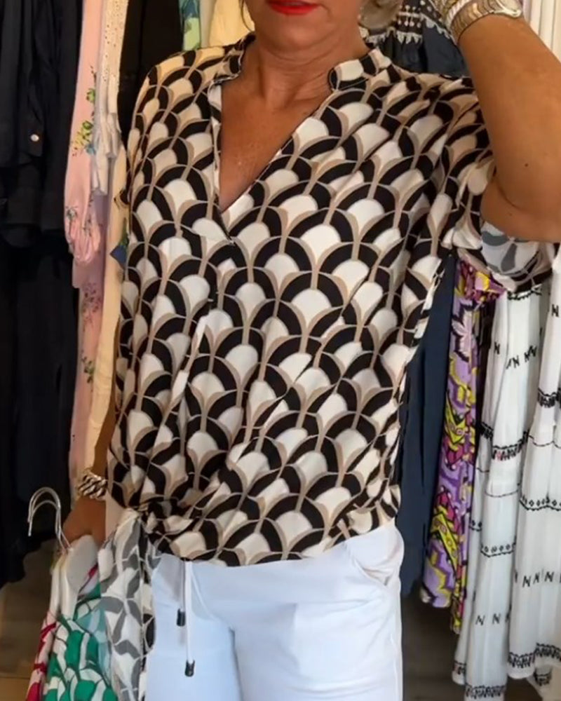Loredana | Camiseta Estampada de Manga Corta, Casual y Fresca