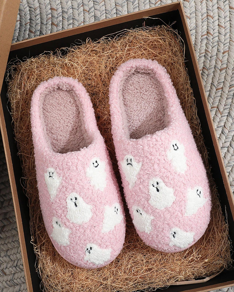 Zapatillas de Casa de Peluche con Fantasmas
