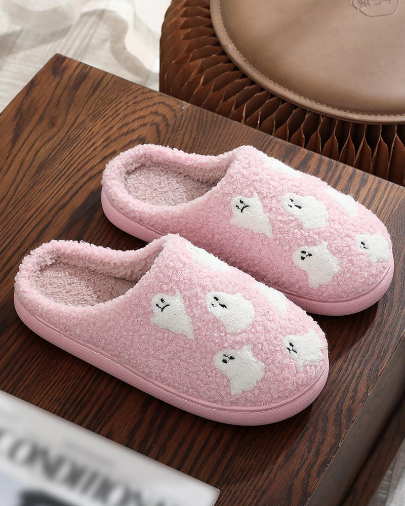 Zapatillas de Casa de Peluche con Fantasmas