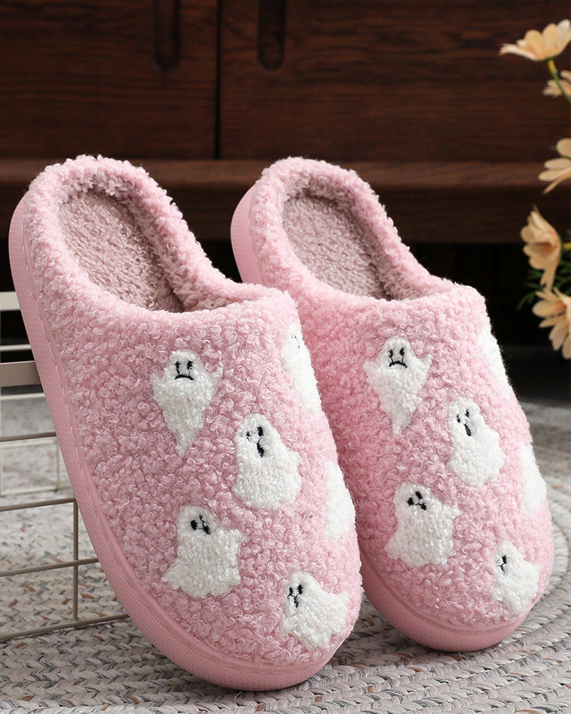 Zapatillas de Casa de Peluche con Fantasmas