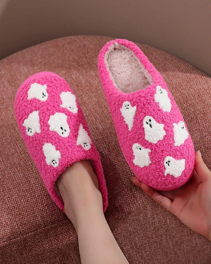 Zapatillas de Casa de Peluche con Fantasmas