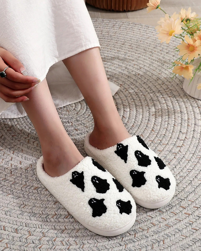 Zapatillas de Casa de Peluche con Fantasmas
