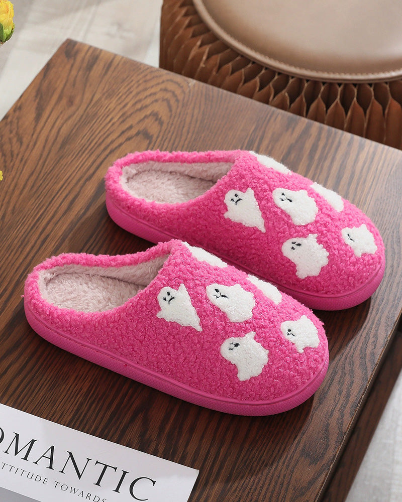 Zapatillas de Casa de Peluche con Fantasmas
