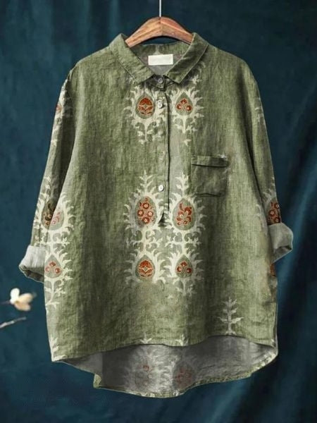 Lila | Blusa Fluida con Estampado Floral, Femenina