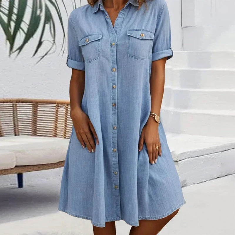 NESRINE|VESTIDO DE MANGA CORTA