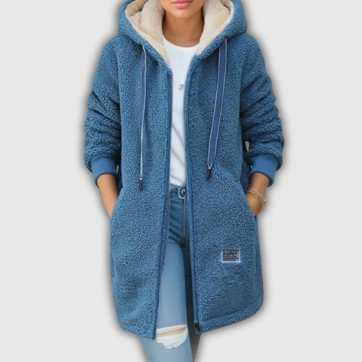 Loredana | Abrigo Teddy con Capucha Forrada, Calentito