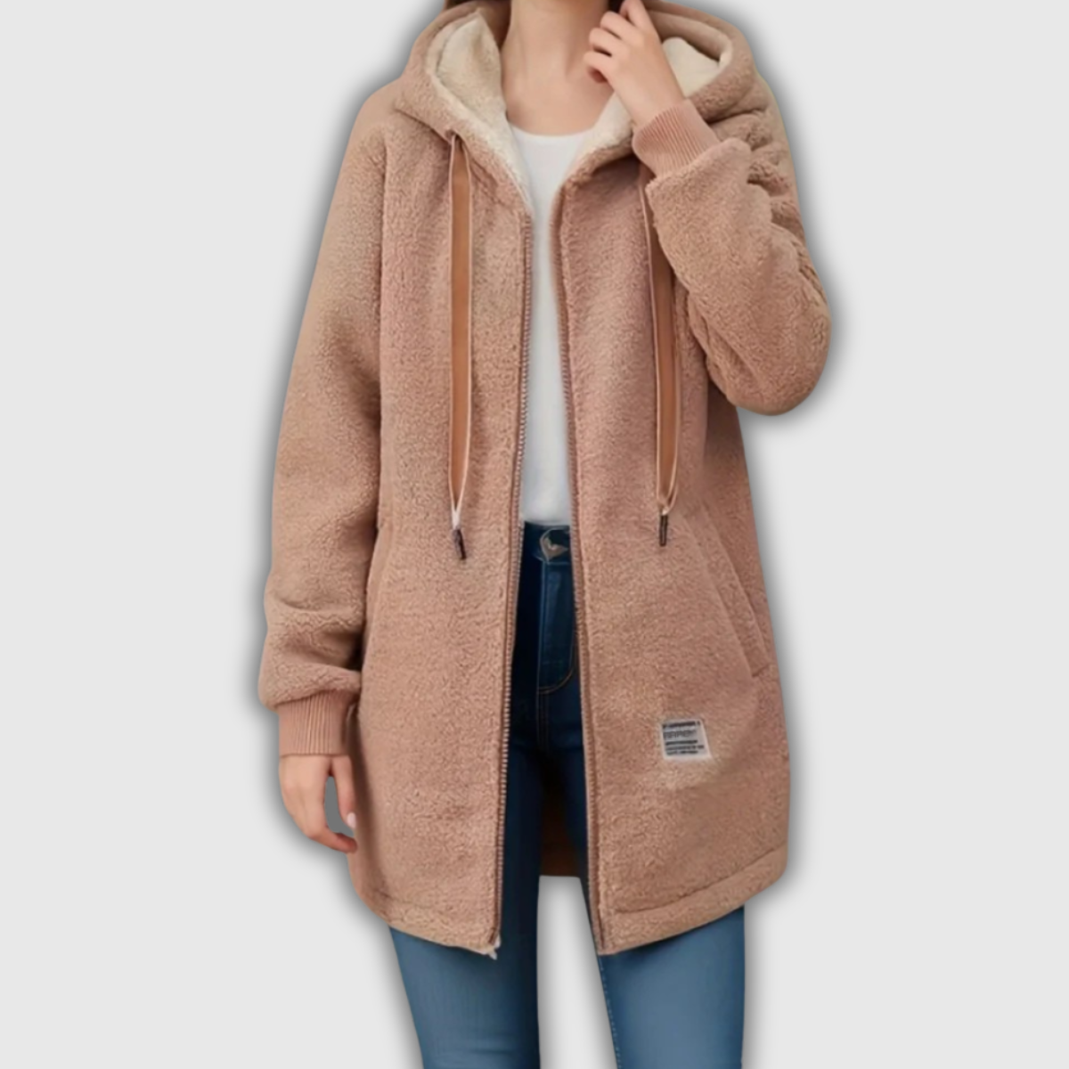 Loredana | Abrigo Teddy con Capucha Forrada, Calentito