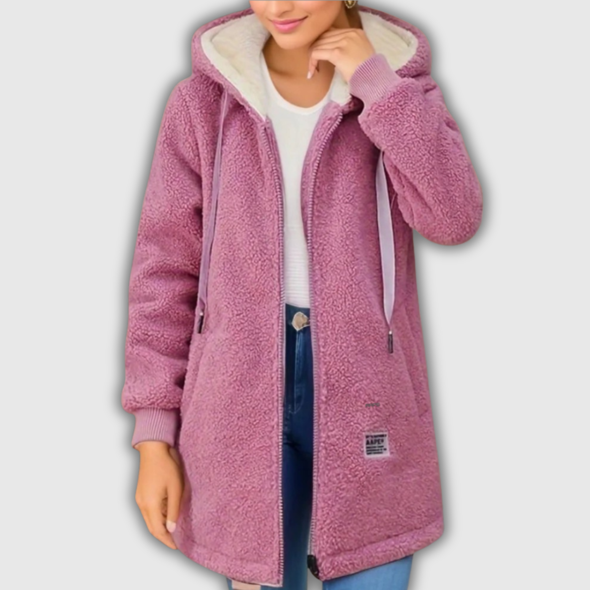 Loredana | Abrigo Teddy con Capucha Forrada, Calentito