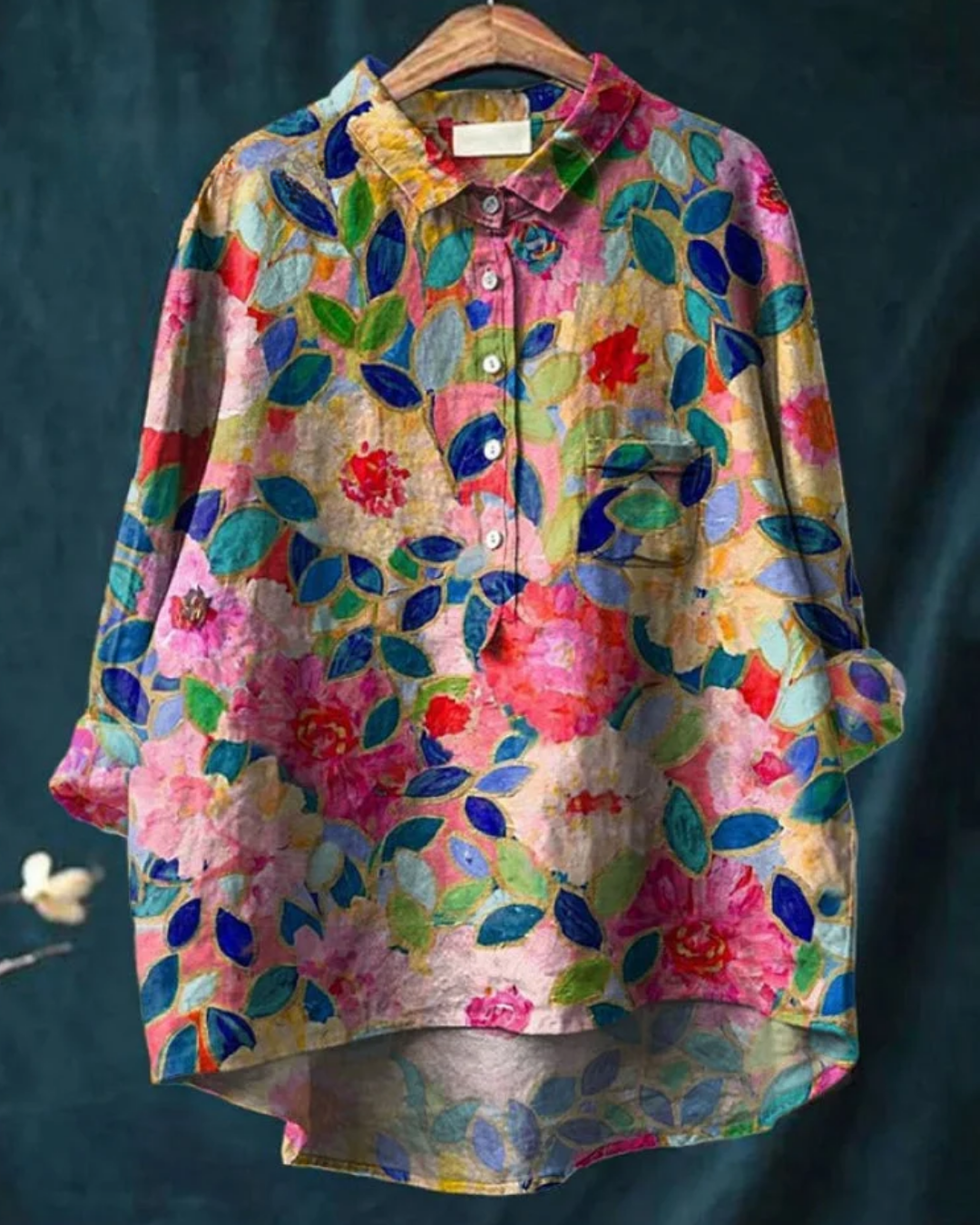 Julieta | Camisa Floral con Volantes, Romántica