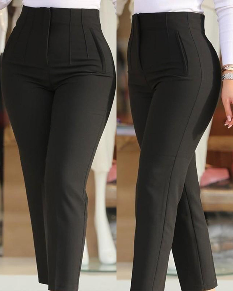 Pantalón Tobillero Casual con Bolsillos