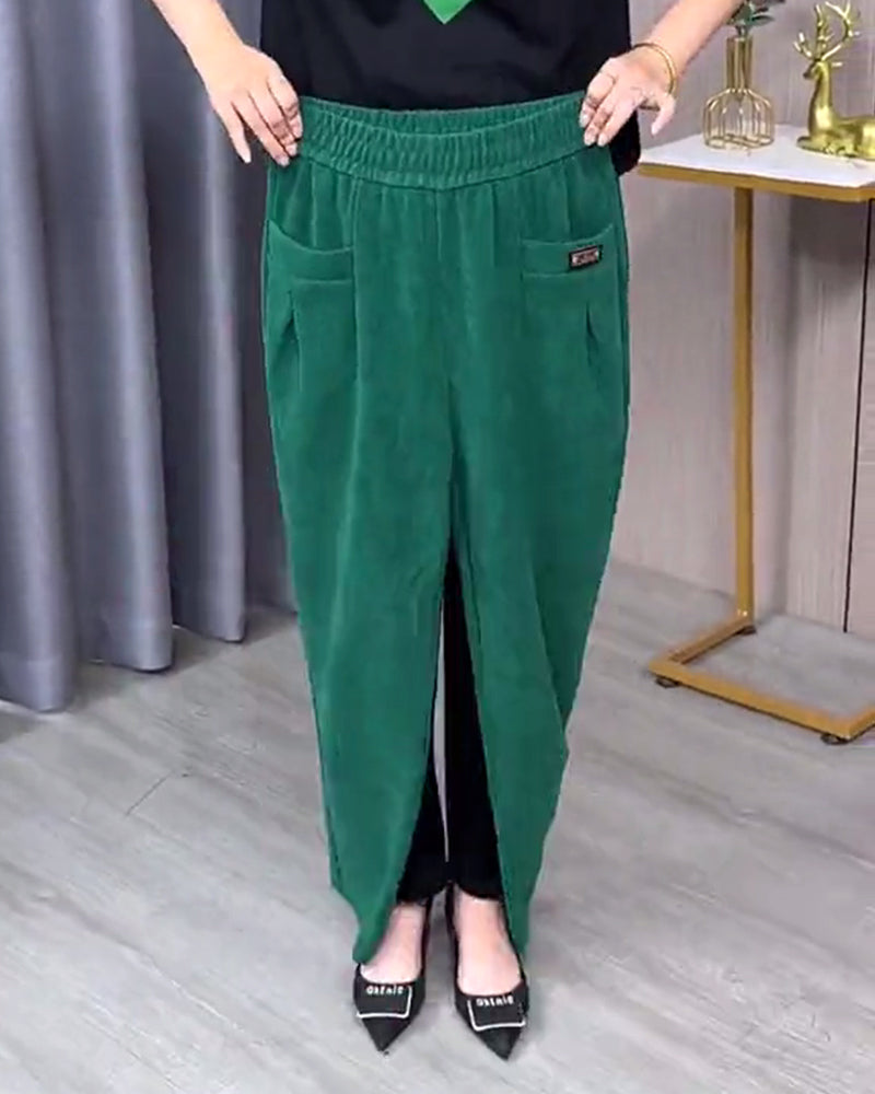 Anémone | Pantalón Skinny Elástico en Color Liso, Silueta Entallada