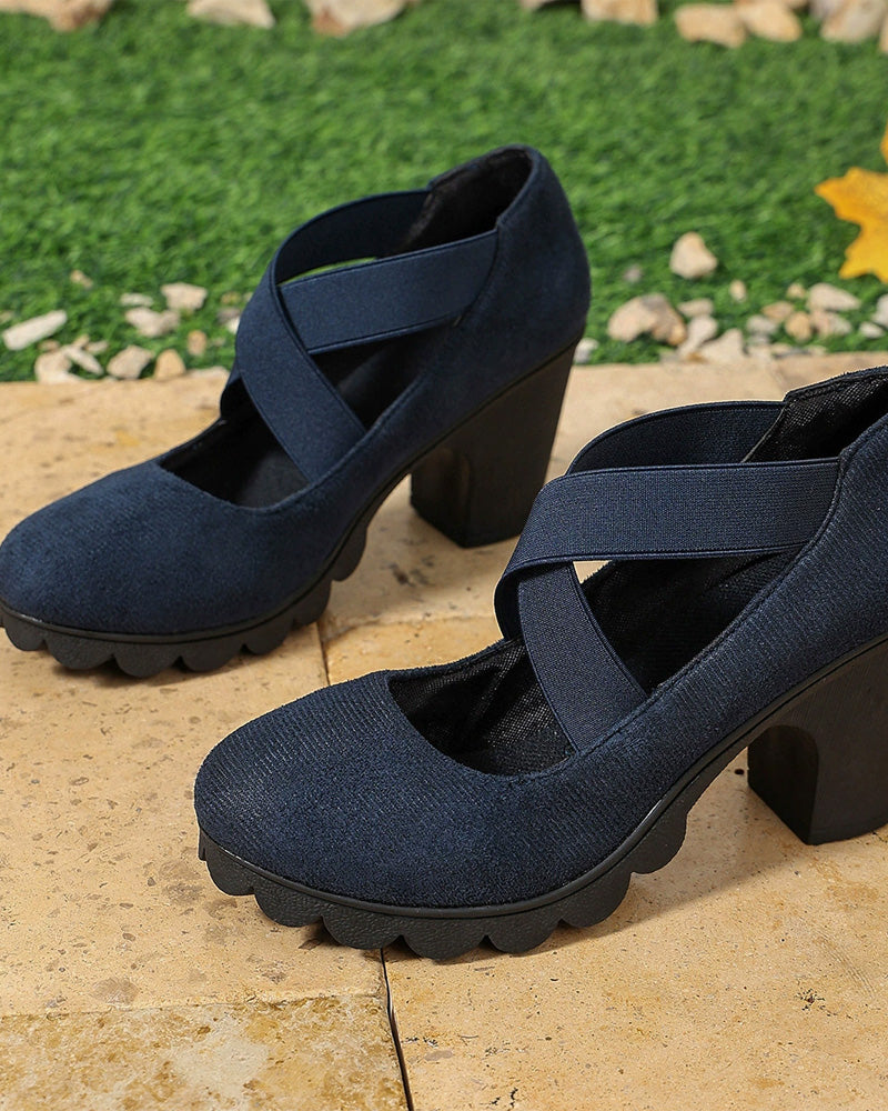 Zapatos Vintage con Tiras Cruzadas