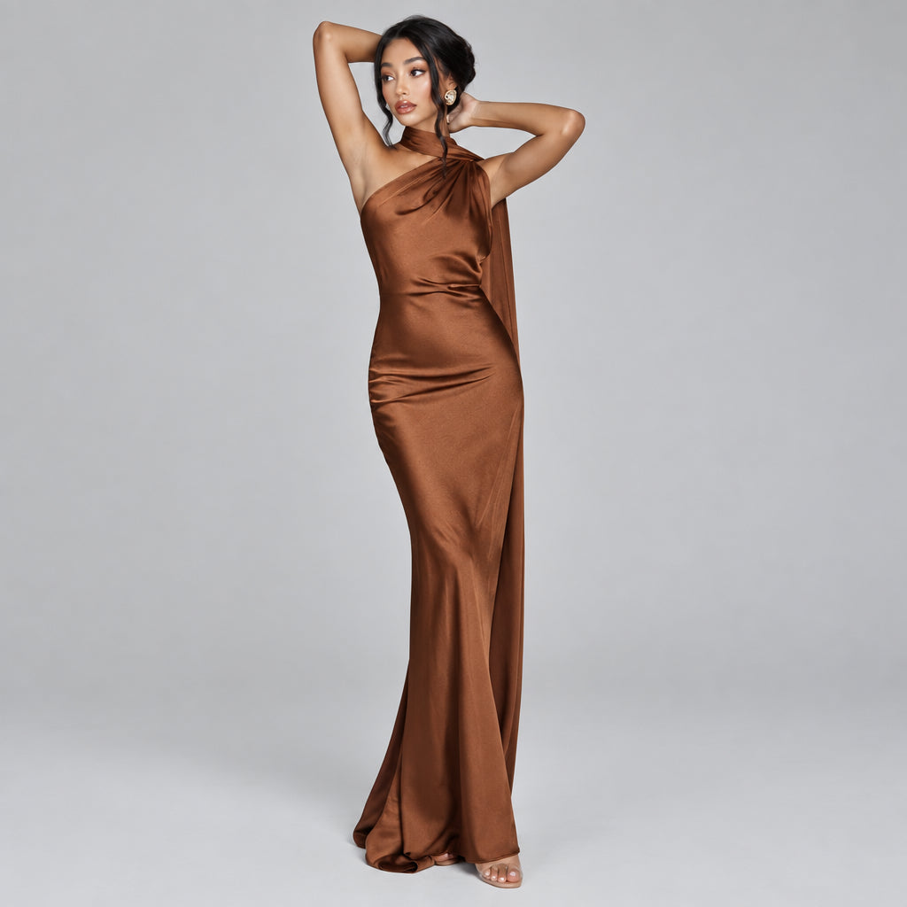 Isabella-Vestido Marrón