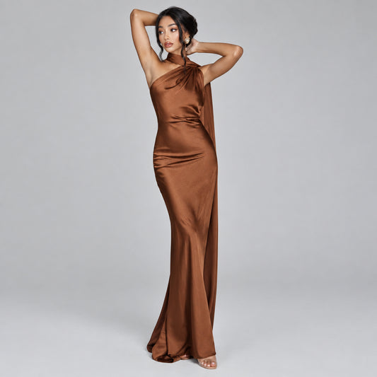 Isabella-Vestido Marrón