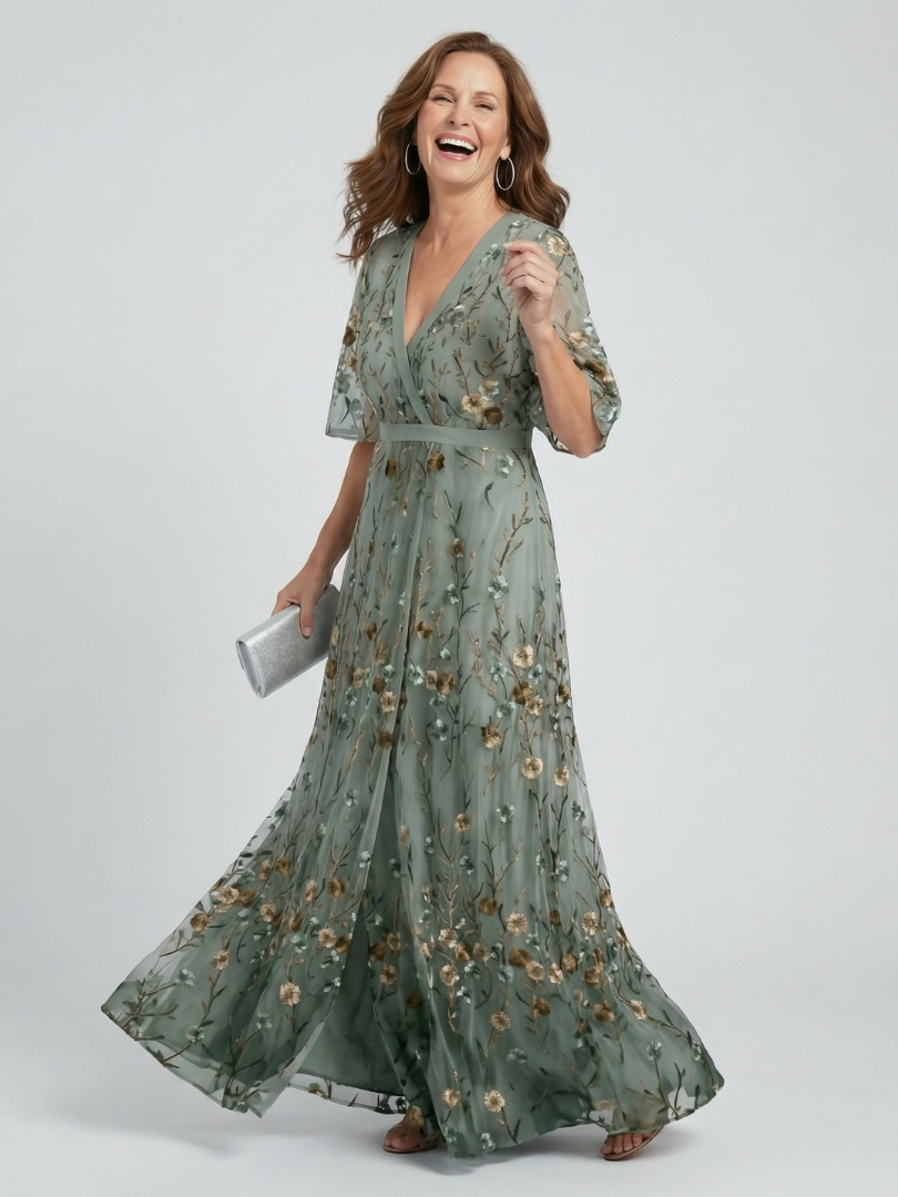 Selora | Vestido Midi Halter con Estampado Floral, Fluido y Fresco