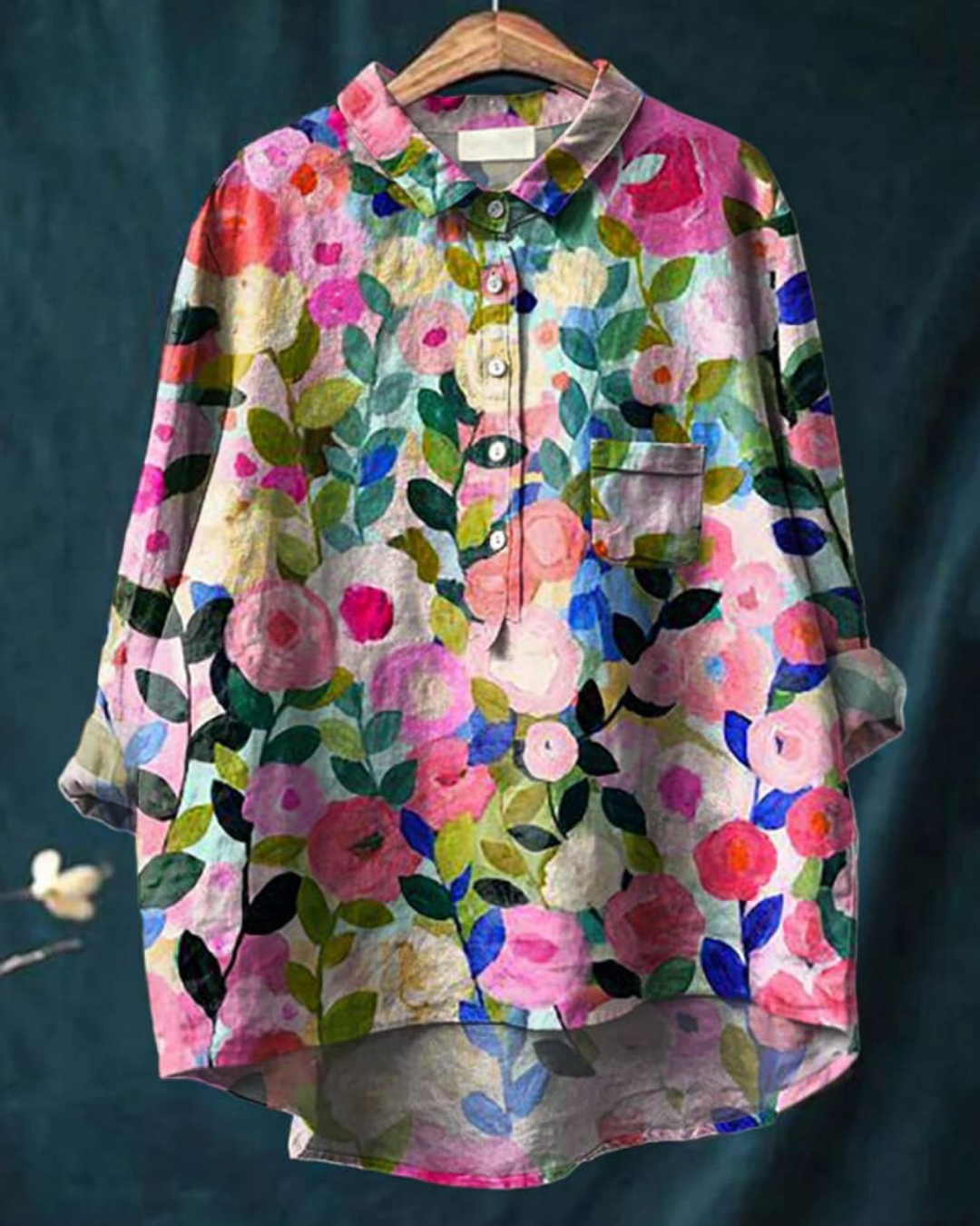Lila | Blusa Fluida con Estampado Floral, Femenina