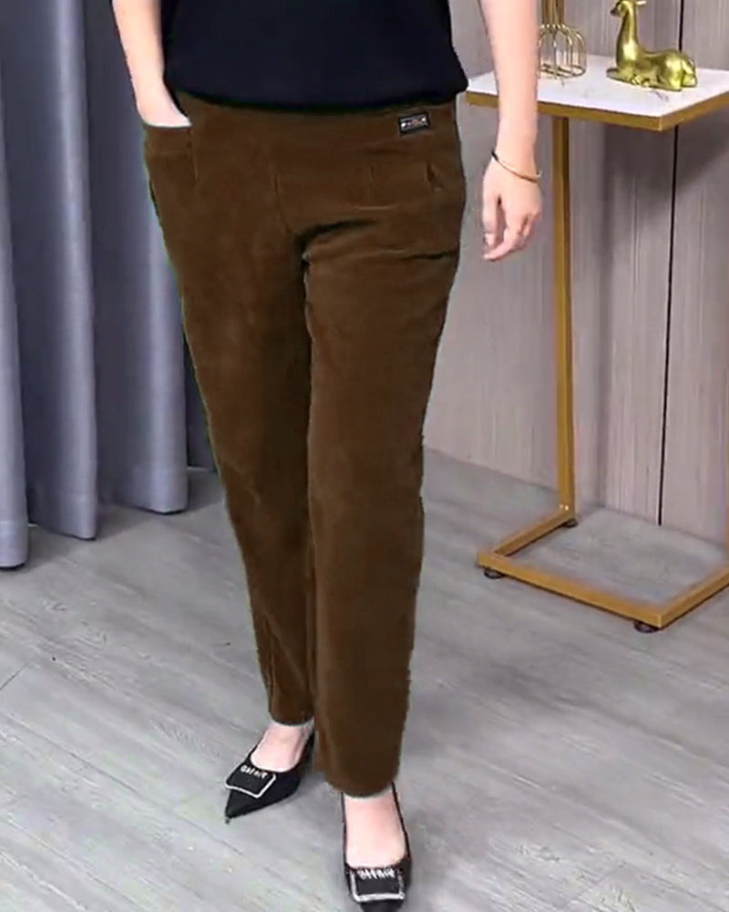 Anémone | Pantalón Skinny Elástico en Color Liso, Silueta Entallada