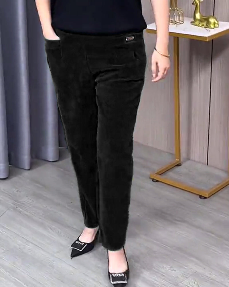 Anémone | Pantalón Skinny Elástico en Color Liso, Silueta Entallada