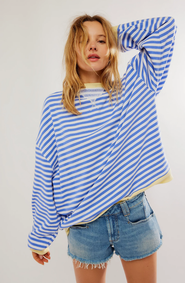 Ada | Sudadera Oversize de Rayas, Casual