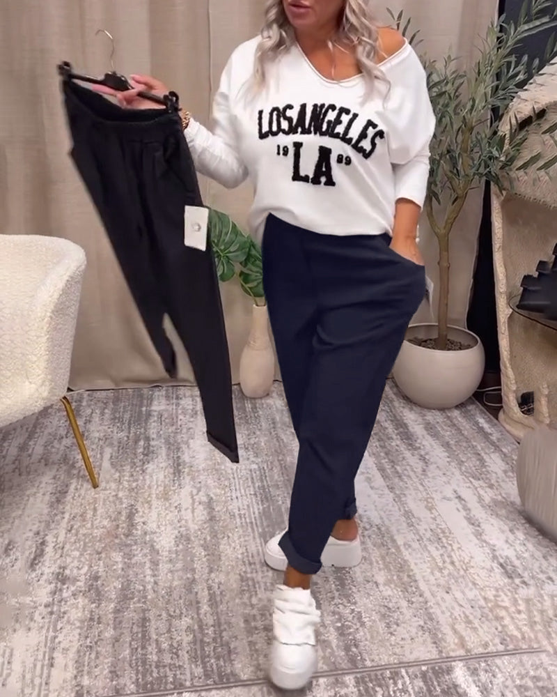 Diamante | Pantalón Casual Liso con Bolsillo, Básico Elegante