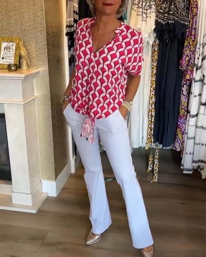 Loredana | Camiseta Estampada de Manga Corta, Casual y Fresca
