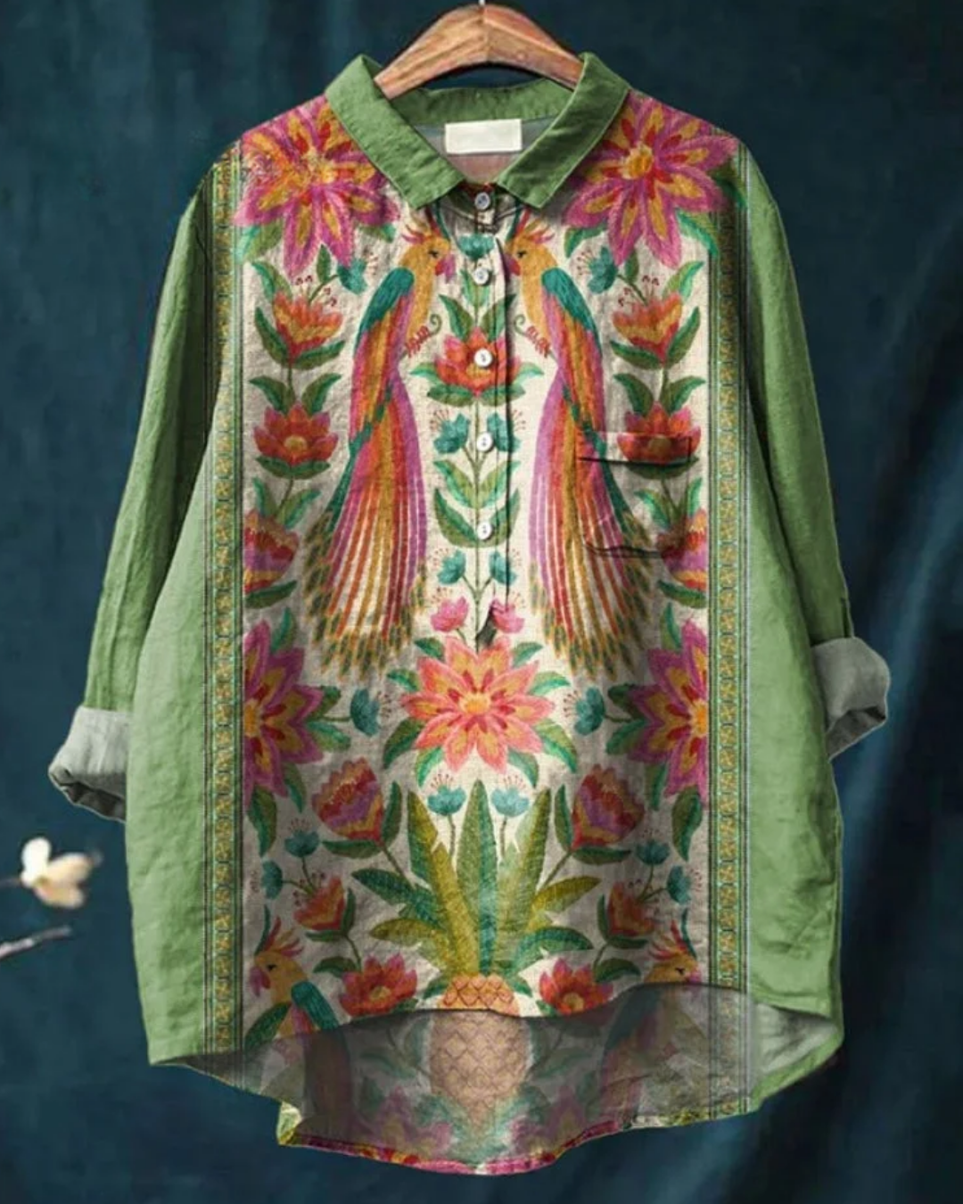 Julieta | Camisa Floral con Volantes, Romántica