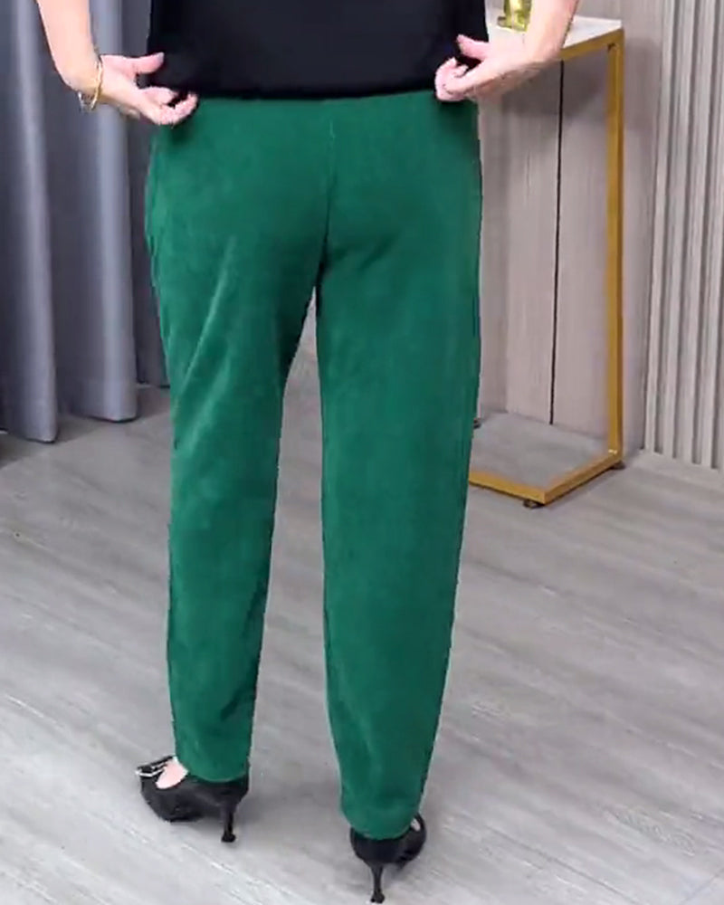 Anémone | Pantalón Skinny Elástico en Color Liso, Silueta Entallada