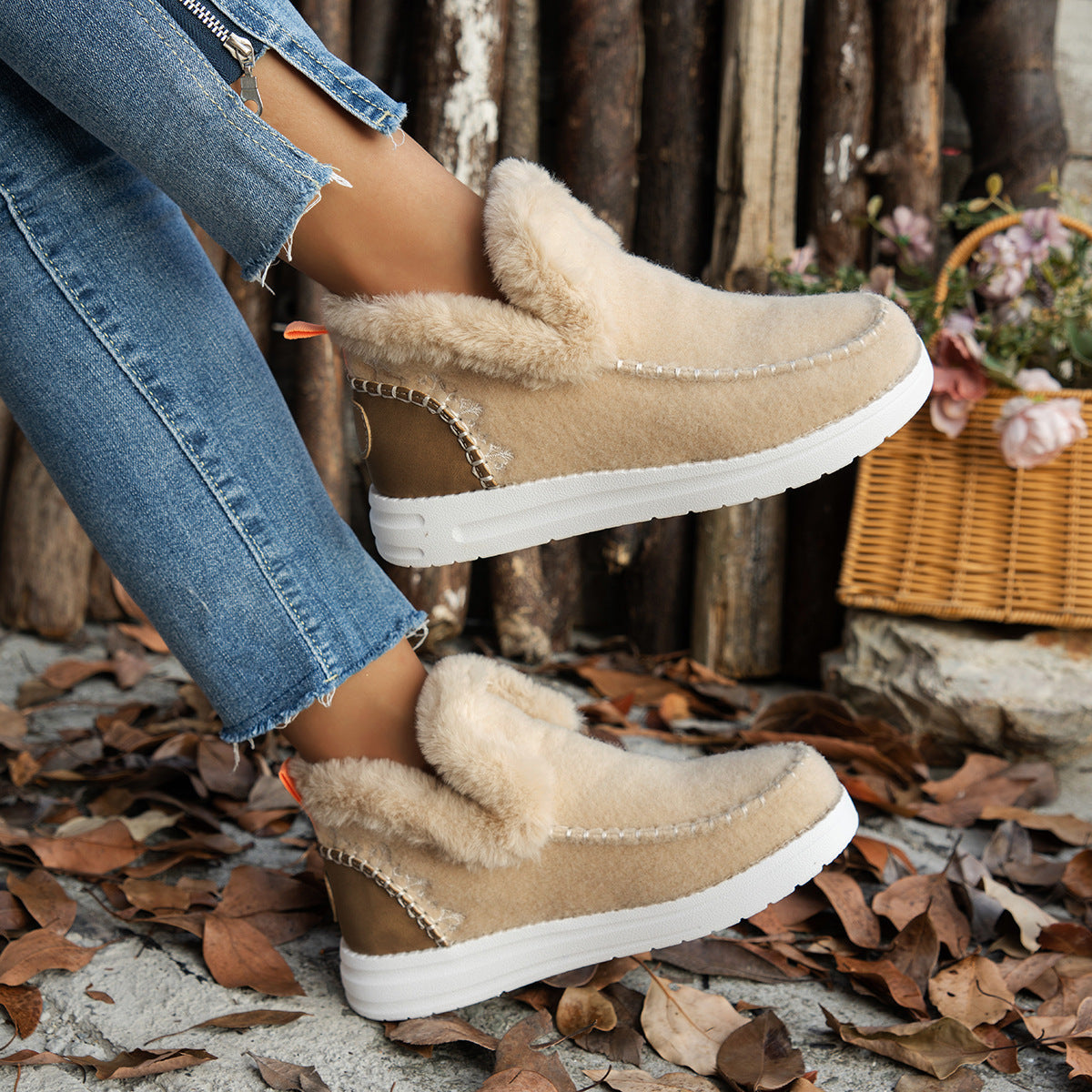 Botines de Invierno con Pelo Sintético