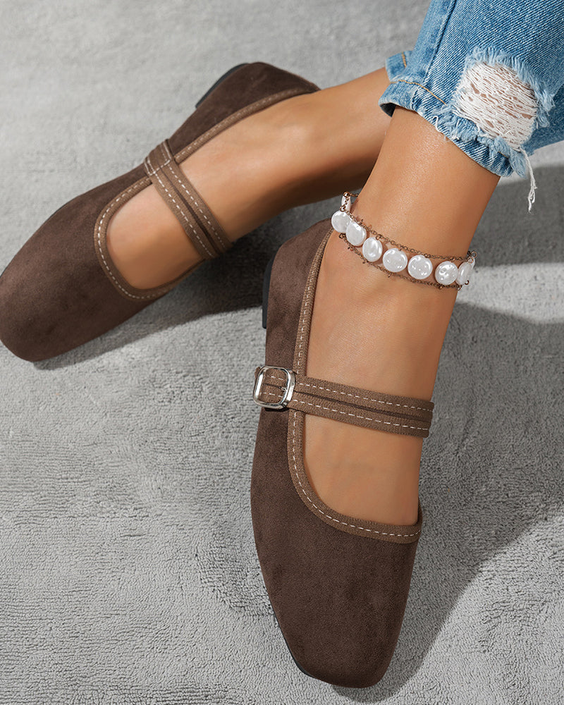 Zapatos Mary Jane de Punta Cuadrada