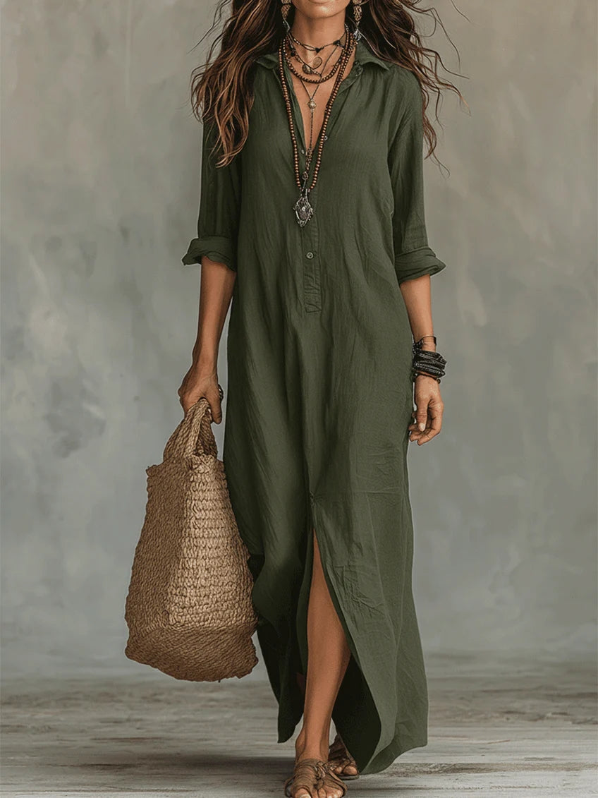 Willow | Vestido Maxi Holgado y Favorecedor, Versátil para el Día a Día