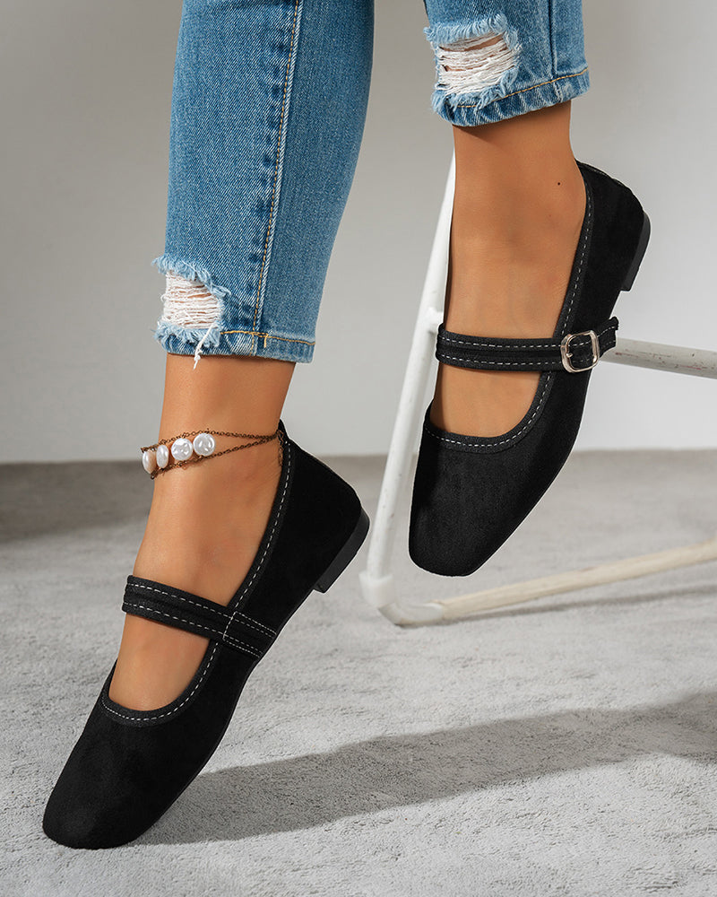 Zapatos Mary Jane de Punta Cuadrada