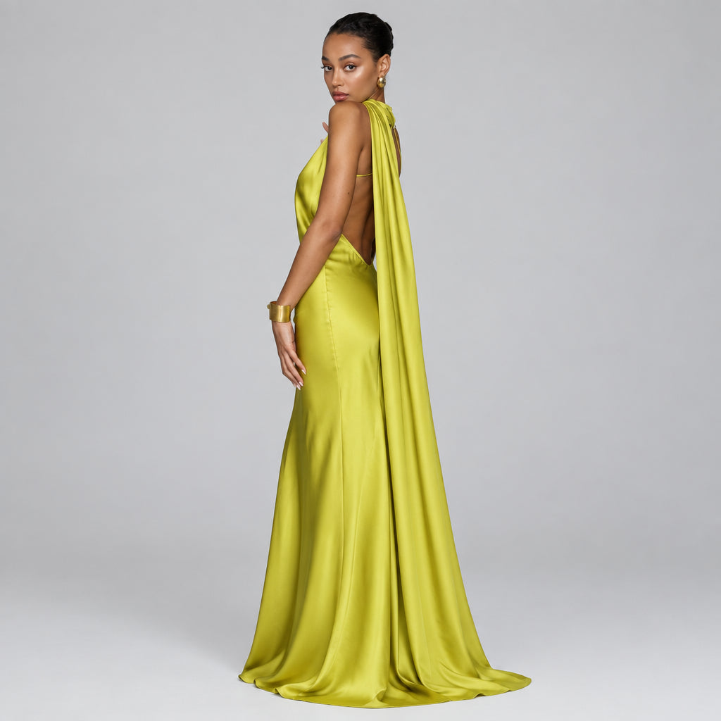 Isabella-Vestido Verde Lima