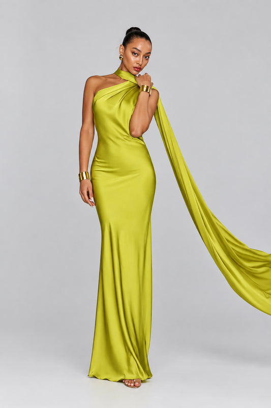 Isabella-Vestido Verde Lima