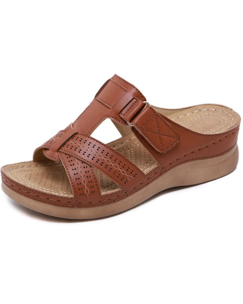 Sandalias de Mujer con Acabado Efecto Piel