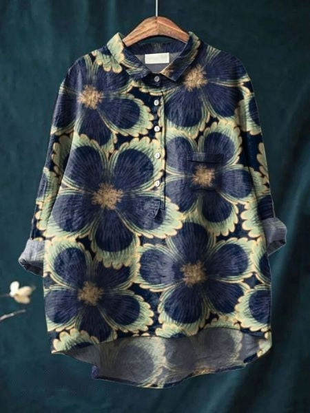 Lila | Blusa Fluida con Estampado Floral, Femenina