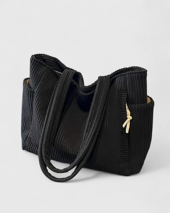 Lorena | Bolso con Textura Acanalada y Detalles de Cordón, Aire Sofisticado