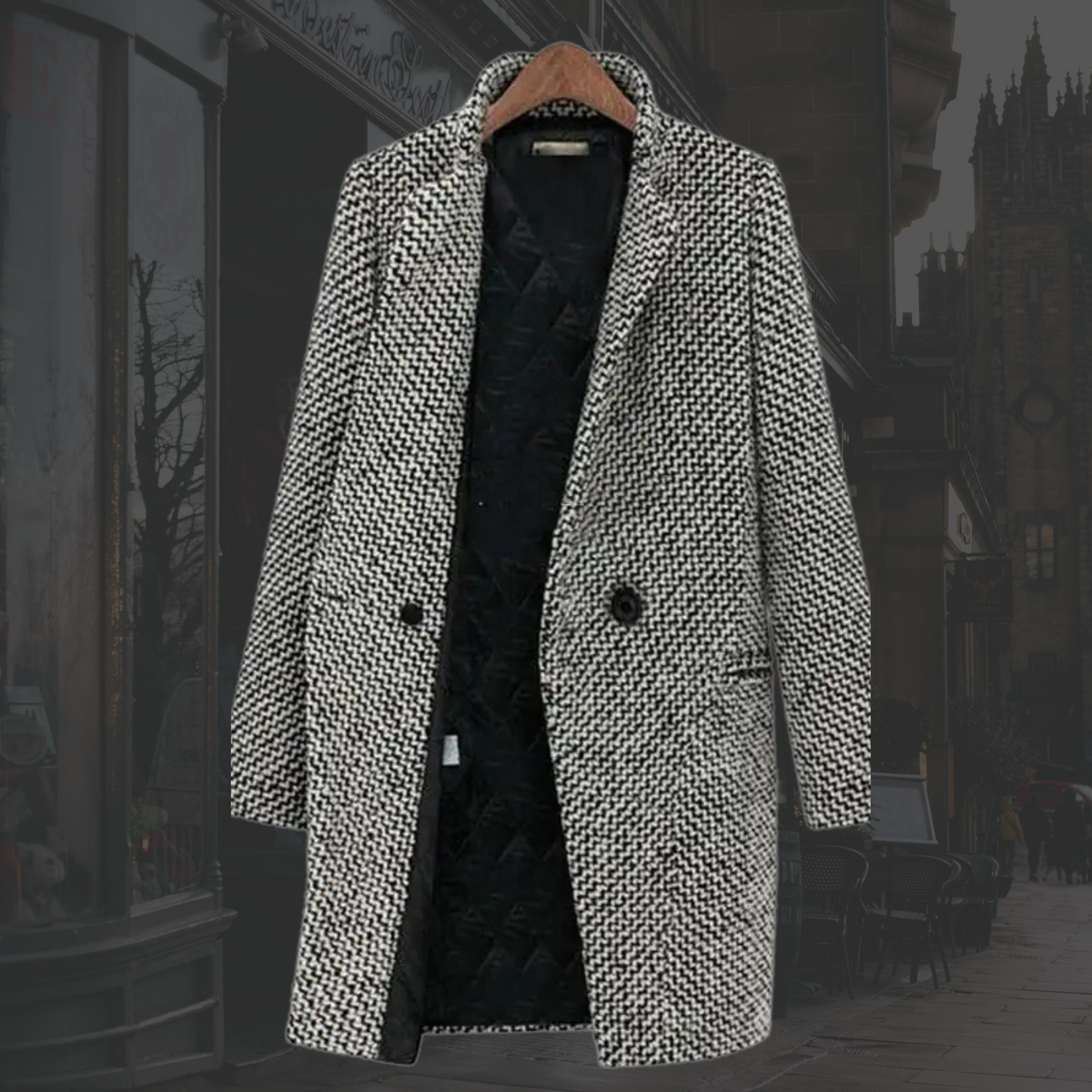 Iratxe | Abrigo Largo de Invierno con un Botón, Elegante