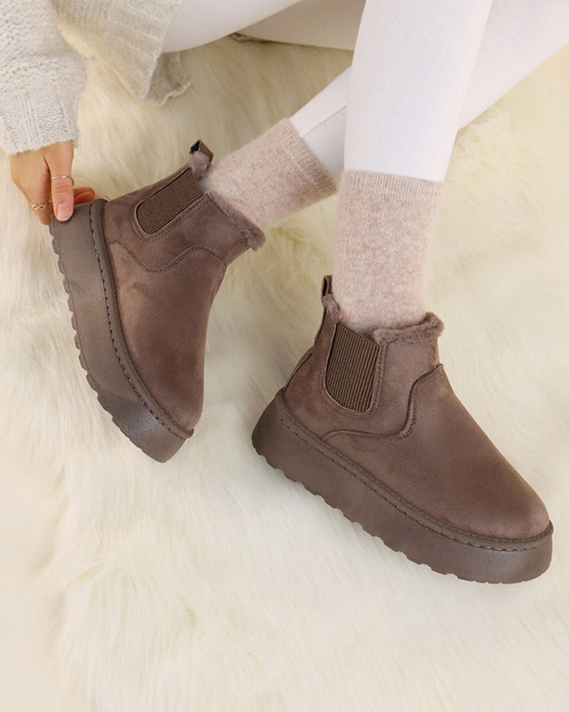 Botas de Nieve con Plataforma y Forro Cálido
