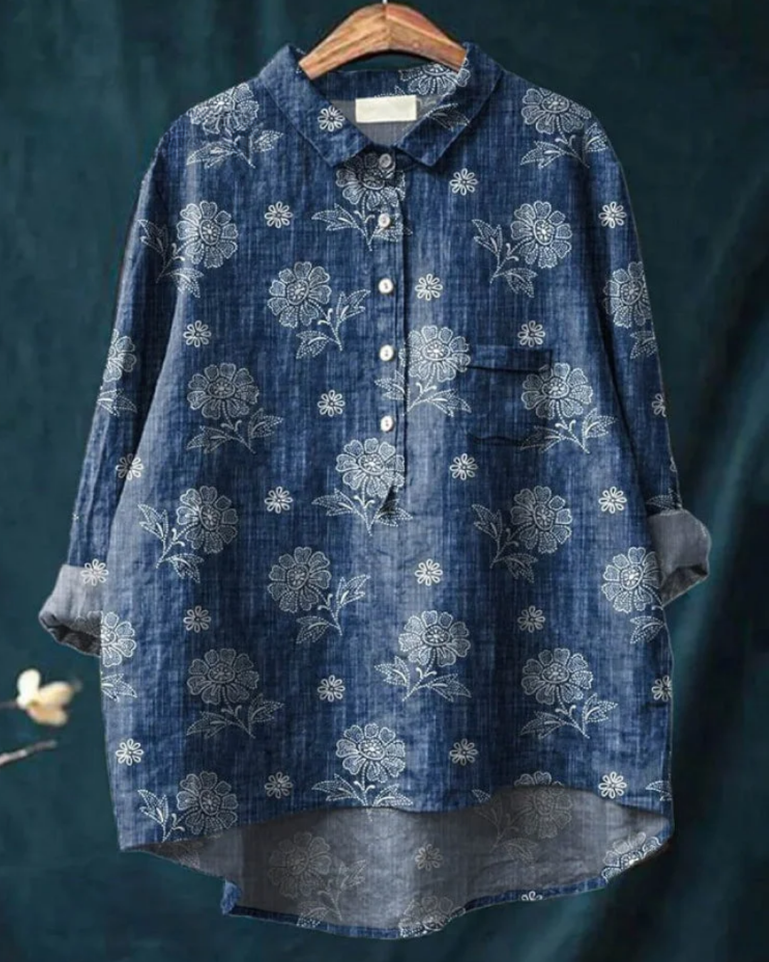 Julieta | Camisa Floral con Volantes, Romántica